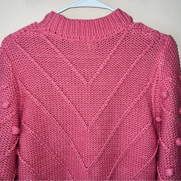 NEW Hyacinth House TUCKERNUCK Punchy Pink Pom Pom Lainey Sweater Women's Medium - Picture 9 of 10